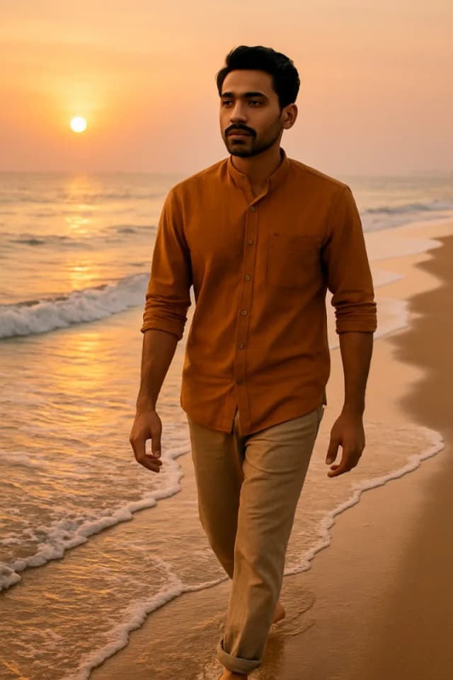 Prompt Generator for Serene Beach Walk Photos | AI